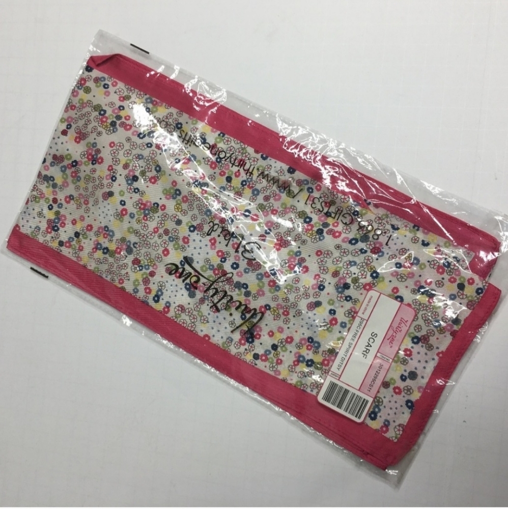 NWT Silky Foral Head Neck Bag Scarf appx 47inx6in - Picture 11 of 11
